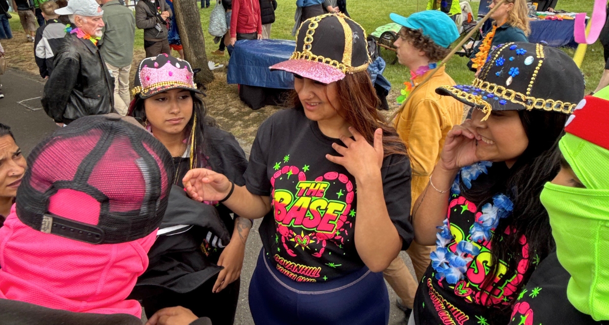 Community members celebrating together at the Govanhill Carnival
